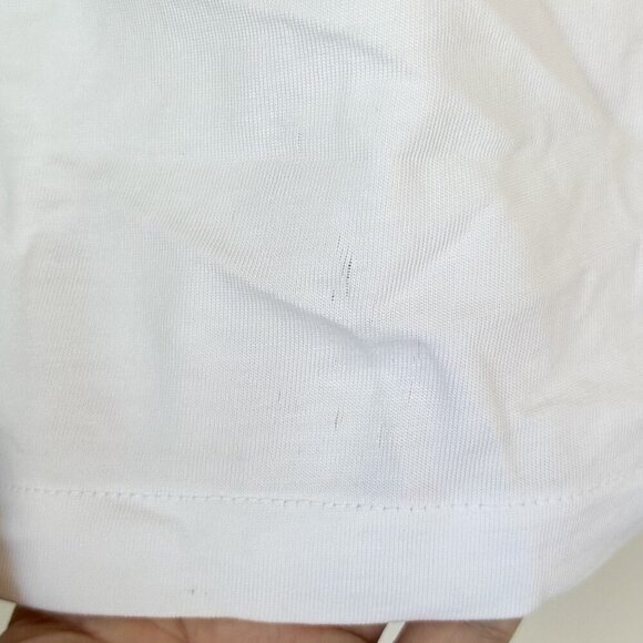 NEW Madewell Sutro Ruched Muscle Casual Luxe Jersey Tank in White - Size: Small - Picture 5 of 12